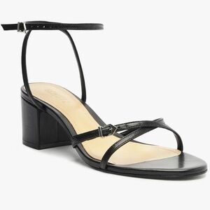 Schutz‎ NEW LILIANA LEATHER SANDAL, Block Heel, Color Black, Size 7.5, NEW